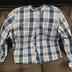 Blue Plaid Men's Shirt